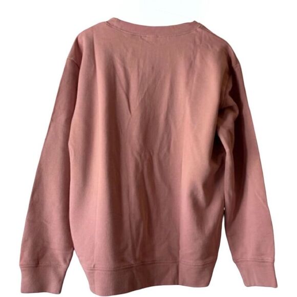 J. Crew Kiss Graphic Sweatshirt Pink, Trendy Oversized - Picture 3 of 3